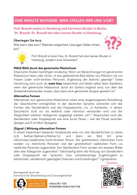 OMW Wen stellen wir uns vor? (MALE BIAS in Texten)